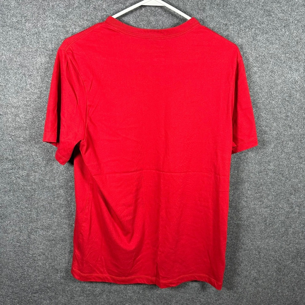 Nike Dri-FIT Mens Red Short Sleeve Athletic Training T-Shirt Swoosh Logo Large - Picture 3 of 9